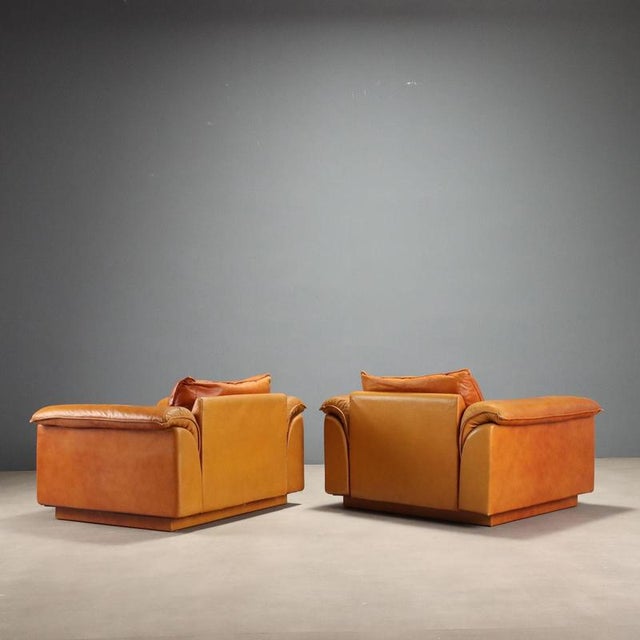 Leather Lounge Chairs, 1970s, Set of 2 For Sale - Image 10 of 14
