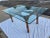 Drexel Heritage Asian Influenced Glass Dining Table in Faux Bamboo Having Bronze Fretwork For Sale - Image 4 of 12
