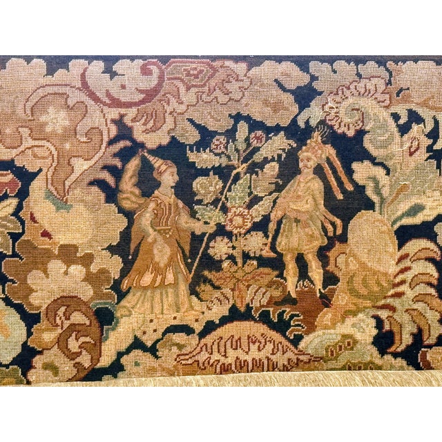 Antique Needlepoint Tapestry Settee For Sale In Charlotte - Image 6 of 6