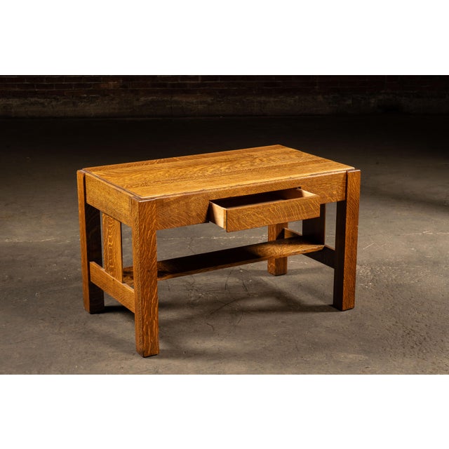 Antique Arts & Crafts/Mission Oak Coffee Table For Sale - Image 4 of 12