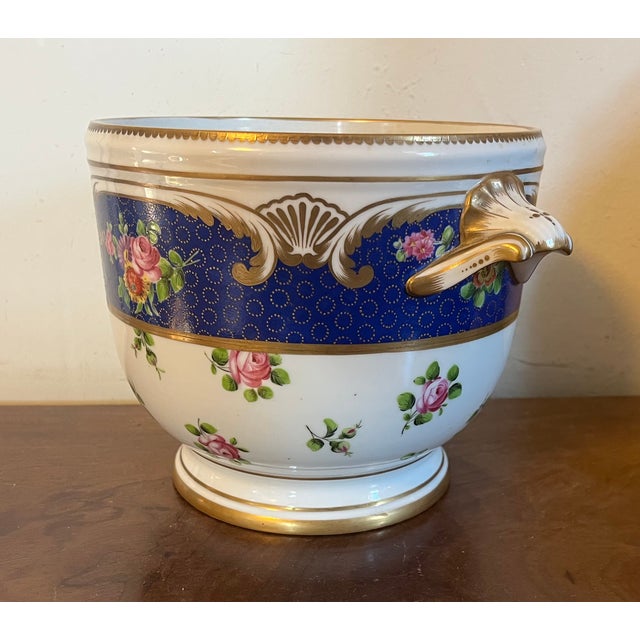 Antique 18th Century French Louis XV Sevres Porcelain Cachepot or Bottle Cooler For Sale - Image 9 of 13