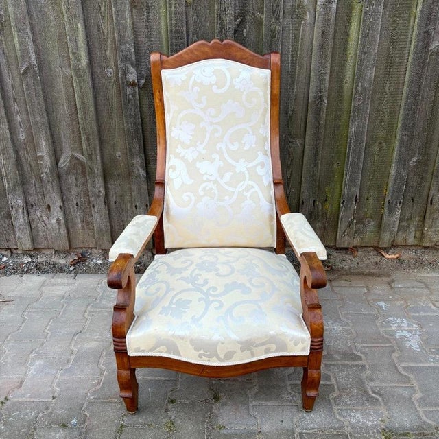 Dimensions: chair: w: 67cm h: 111cm d: 65cm | seat height: 38cmitem: antique armchair origin: france around 1850 | louis...