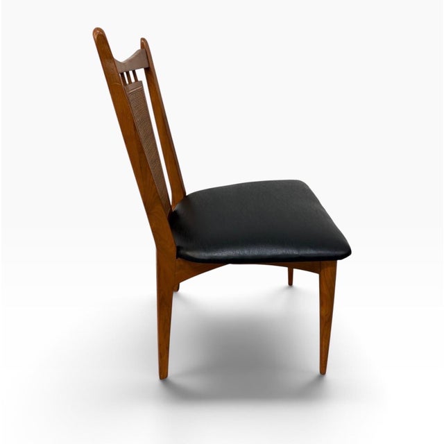 1960s Mid-Century Modern Walnut Cane Back Dining Chairs - Set of 6 For Sale - Image 5 of 9
