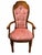 Vintage Figured Wood Double-Pedestal Dining Table With Eight Rose Upholstered Cane-Back Chairs — Nine-Piece Set For Sale - Image 13 of 18
