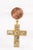 Classical Roman A Stunning Roman Glass Cross in 21k For Sale - Image 3 of 11