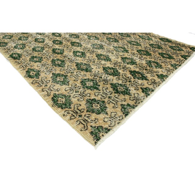 51963 Distressed Vintage Turkish Sivas Rug, 03’03 x 06’01. This hand-knotted wool distressed vintage Turkish Sivas rug...