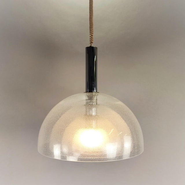 LT 338 Glass Pendant Lamp by Carlo Nason for AV Mazzega, 1960s For Sale - Image 4 of 15