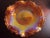 Contemporary Vintage Indiana Iridescent Marigold Carnival Glass Crimped Platter For Sale - Image 3 of 8