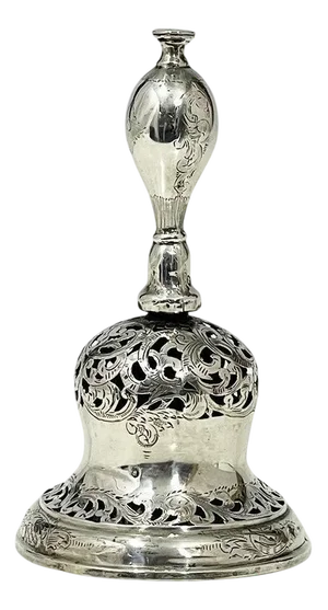 Dutch Silver Table Bell by Johannes Antonius Melis S-Hertogenbosch, 1860s
