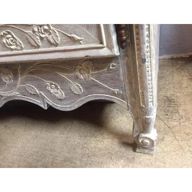 19th C. French Carved and Painted Cabinet For Sale - Image 4 of 10