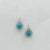 2020s Turquoise Cabochon Pear and Round Diamond Earrings in 18k White Gold, A Pair For Sale - Image 5 of 7
