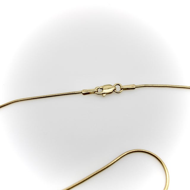 1970s Vintage 14k Gold 16.25” Snake Chain For Sale - Image 5 of 6