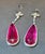 Gemstone 62 Ct Natural Pear Drop Pink Tourmaline & Diamond Cocktail Earring, 14 Kt Gold For Sale - Image 7 of 18