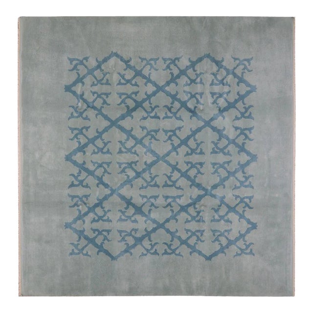 Vintage Chinese Art Deco Hand Knotted Wool Rug,10' X 9'9" For Sale