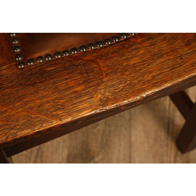 Gustav Stickley Antique Rabbit Ear #1291 Dining Chair For Sale - Image 9 of 18