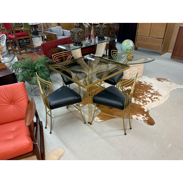 Restored Salterini Style Art Deco Square Table Outdoor Patio Dining Set For Sale - Image 13 of 14