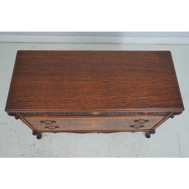 Burger-Klein Vintage Walnut French Carved Chest or Dresser For Sale - Image 4 of 18