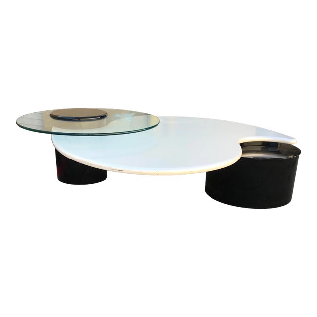 1980s Post Modern Rougier Coffee Table For Sale