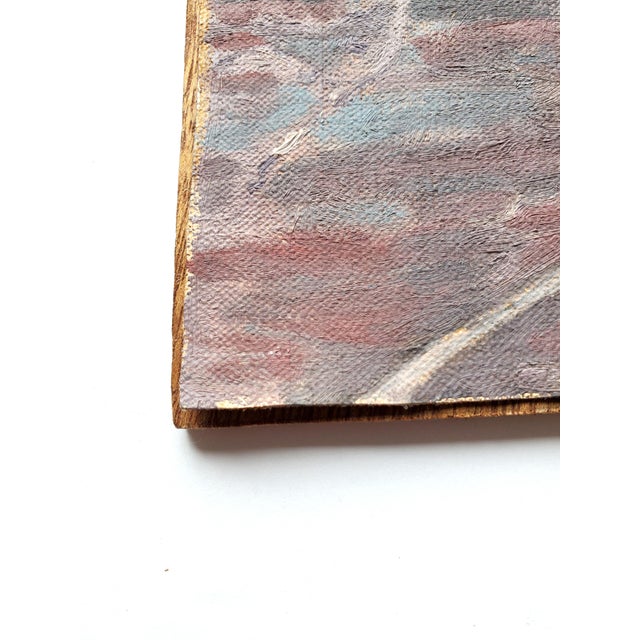 Mid-Century Modern Vintage Impressionist Forest Painting For Sale - Image 3 of 3