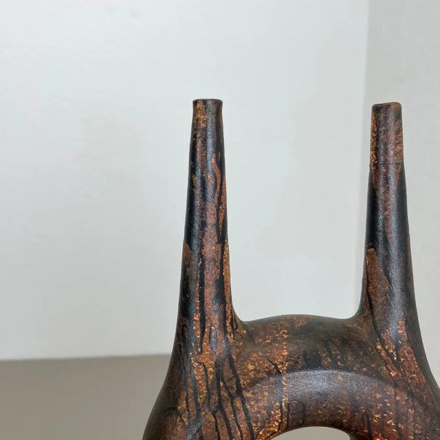 1970s Vintage Ceramic Studio Pottery Vase from Gerhard Liebenthron, 1977 For Sale - Image 5 of 18