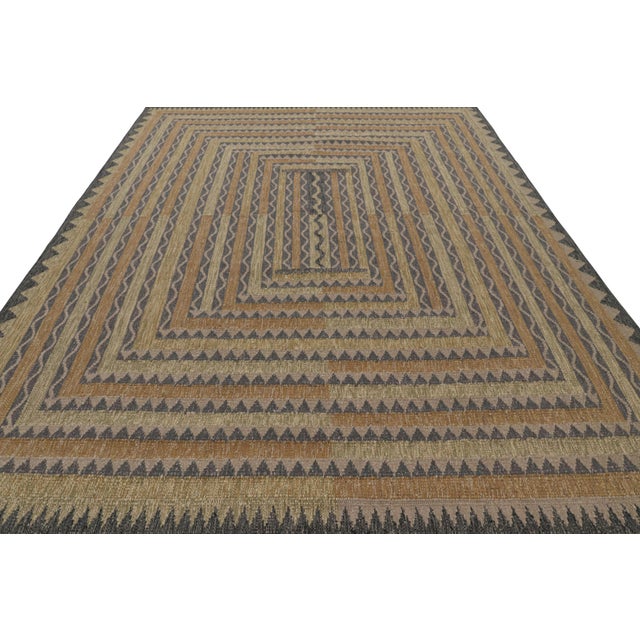 2010s Rug & Kilim’s Scandinavian Style Rug With Polychromatic Geometric Patterns For Sale - Image 5 of 8