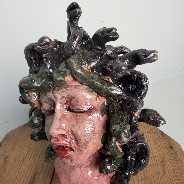 Ceramic Ceramic Medusa Bust by Gennaro Condurso, Italy, 2010s For Sale - Image 7 of 16