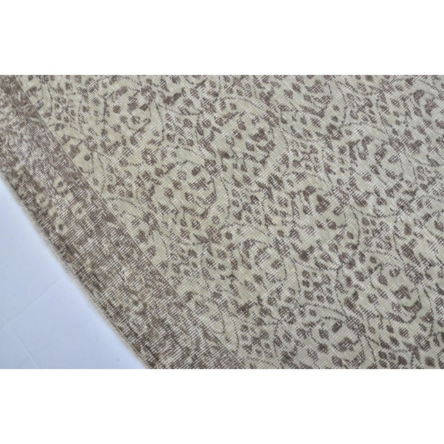 Rug & Kilim 1960s Handmade Abstract Design Wool Turkish Area Rug For Sale - Image 4 of 11