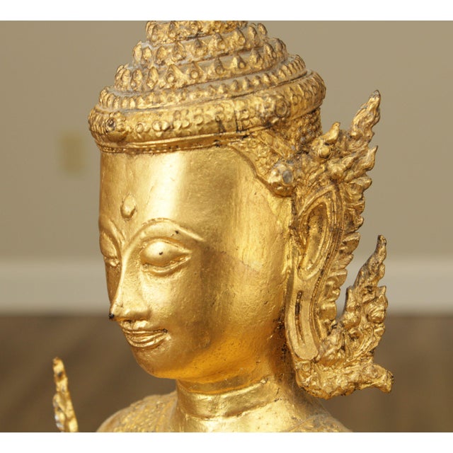 Antique Gilt Metal Thai Buddha Statue Chairish
