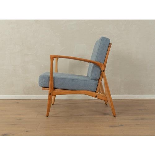 Vintage Blue Armchair, 1960s For Sale - Image 5 of 8