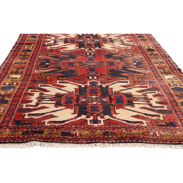 Vintage Persian Heriz Rug Runner, 03'11 X 10'04 For Sale - Image 4 of 10
