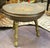 Mid-Century Modern Early Middle Eastern Etched and Pierced Brass Three Leg Trim Pod Footstool For Sale - Image 3 of 8