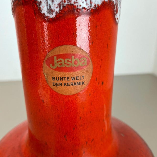Fat Lava Pottery Table Lamp from Jasba Ceramics, Germany, 1970s For Sale - Image 9 of 18