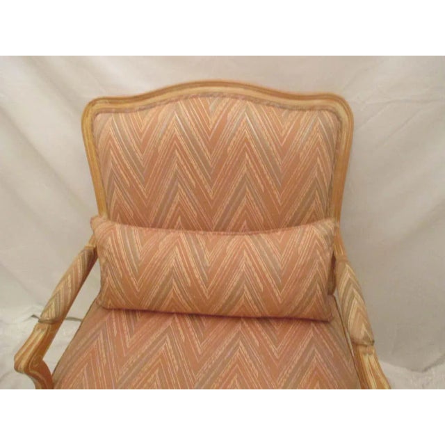 Vintage Mid Century Chevron Upholstered Chair For Sale - Image 4 of 5