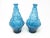 Mid 20th Century Vintage Italian Empoli Turquoise Glass Fruit Basket Topiary Shaped Bottle Made in Italy For Sale - Image 5 of 11
