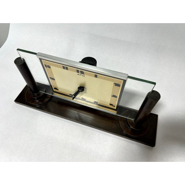 Mid-Century Modern 1930s Art Deco Rare Ato Electric Table Clock For Sale - Image 3 of 7