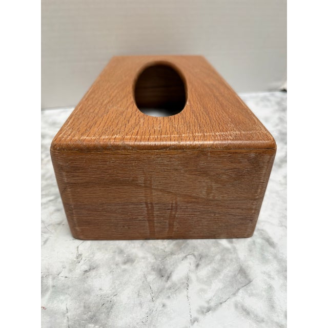 Cabin Vintage Americana Wood Tissue Box Cover For Sale - Image 3 of 6