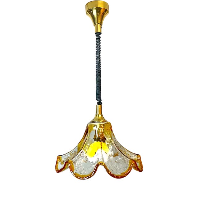 Murano Glass Tulip Pendant Light, 1960s For Sale