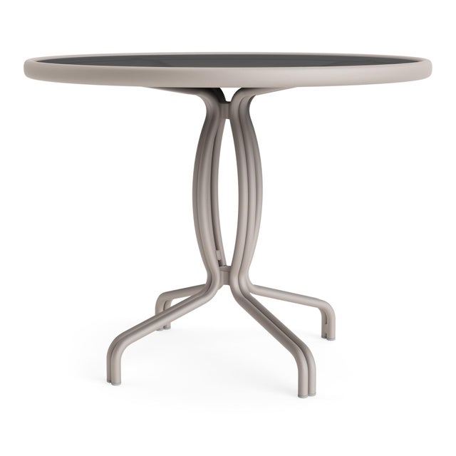 Not Yet Made - Made To Order Brown Jordan Kantan Aluminum 36" Round Table, Dove frame For Sale - Image 5 of 5