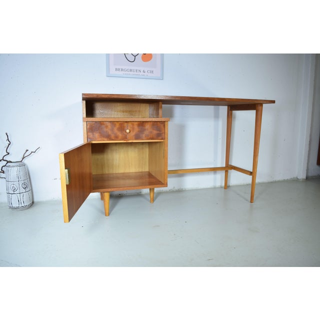 Vintage Ladies Desk in Oak and Beech, 1960s For Sale - Image 4 of 9