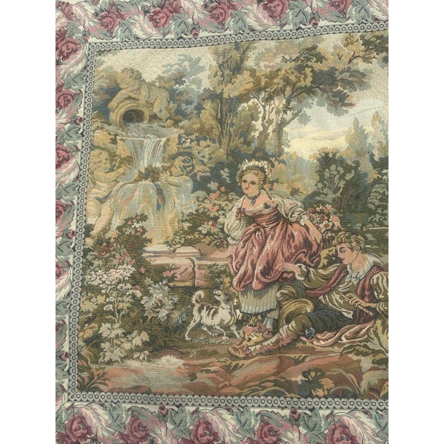 French Aubusson Jacquard Tapestry, 1960s For Sale - Image 4 of 18
