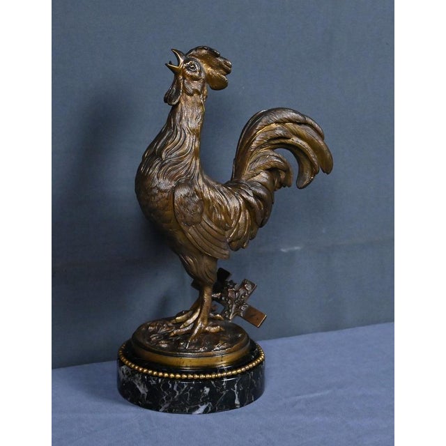Rooster Figure in Bronze by Guesnet, Late 19th Century For Sale - Image 4 of 16