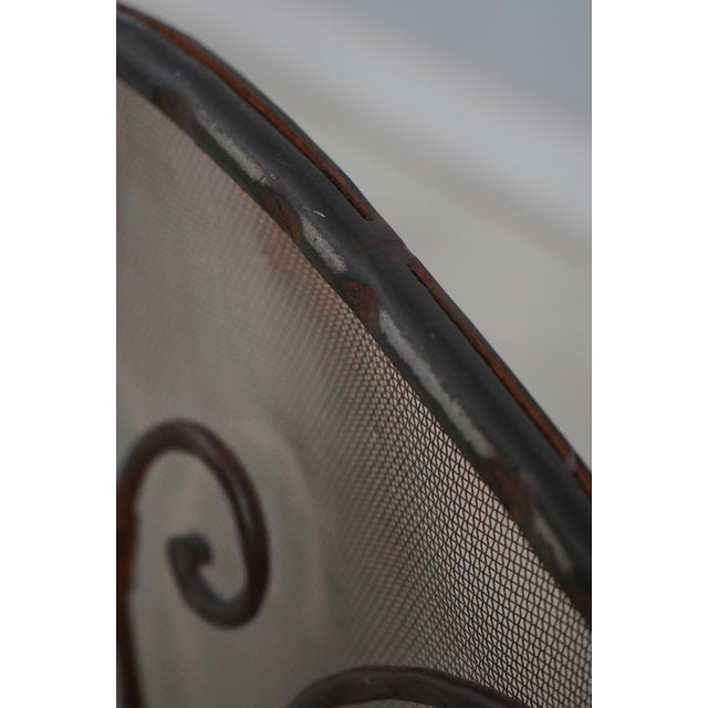 1960s Jan Barboglio Quality Wrought Iron Trifold Fireplace Screen For Sale - Image 5 of 12