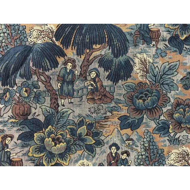 French Chinoiserie Woven Jacquard Tapestry For Sale - Image 11 of 13