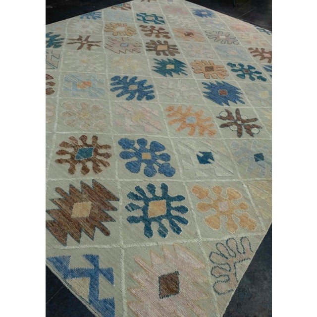 Turkish Turkish Oushak Rug 8'9" x 11'6" #18562 For Sale - Image 3 of 8
