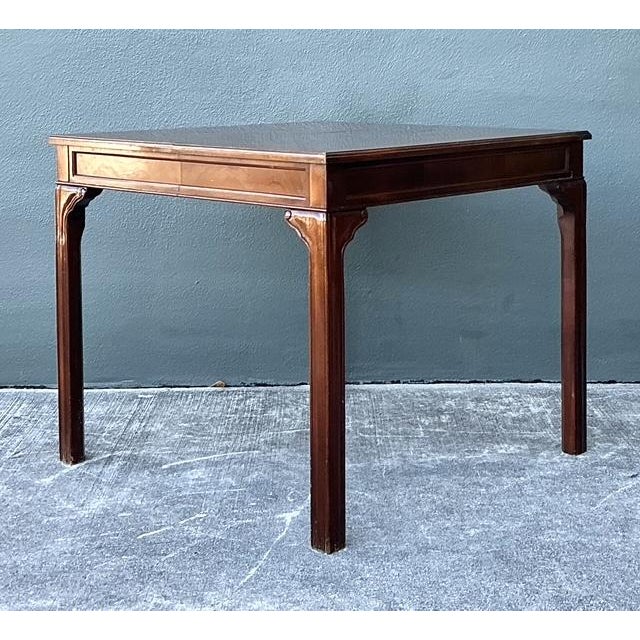 Baker Furniture Company Vintage Baker Extendable Dining Table For Sale - Image 4 of 12