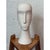 An early 2000s modern white plaster figural head sculpture with a clean matte surface. Suited as a decorative accent on a...