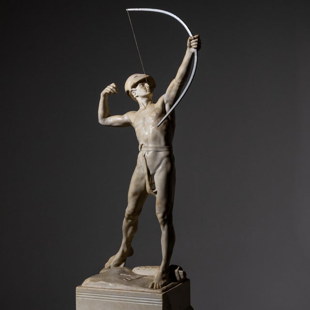 After Ferdinand Lugerth, Archer, 1909, Artificial Marble For Sale - Image 4 of 9