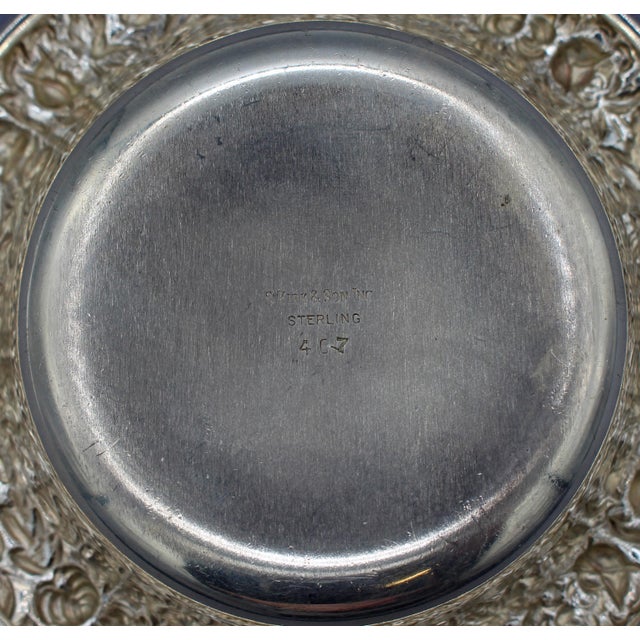 Metal Early-Mid 20th Century Pair of Kirk Sterling Silver Repousse Bon Bon Dishes For Sale - Image 7 of 7