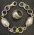 This is a beautiful Set of Hammered Sterling Silver Multi Gemstone Bracelet & Dome Ring marked SX .925. The Sterling...
