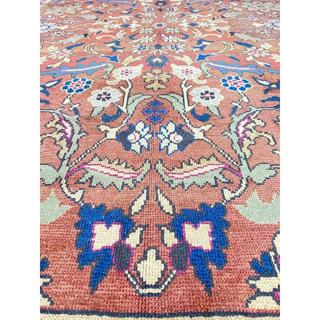 1950s Old Turkish Oushak Area Rug 8'1" X 11'7" For Sale - Image 9 of 12